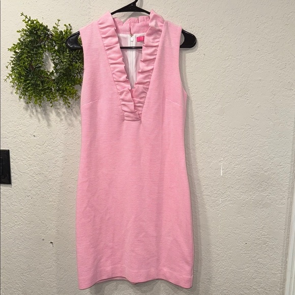 Lily Pulitzer Tisbury Knit  Sleeveless Ruffle Detail Sheath Dress size small - Picture 1 of 5